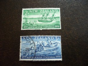 Stamps - New Zealand - Scott# 327-328 - Used Part Set of 2 Stamps