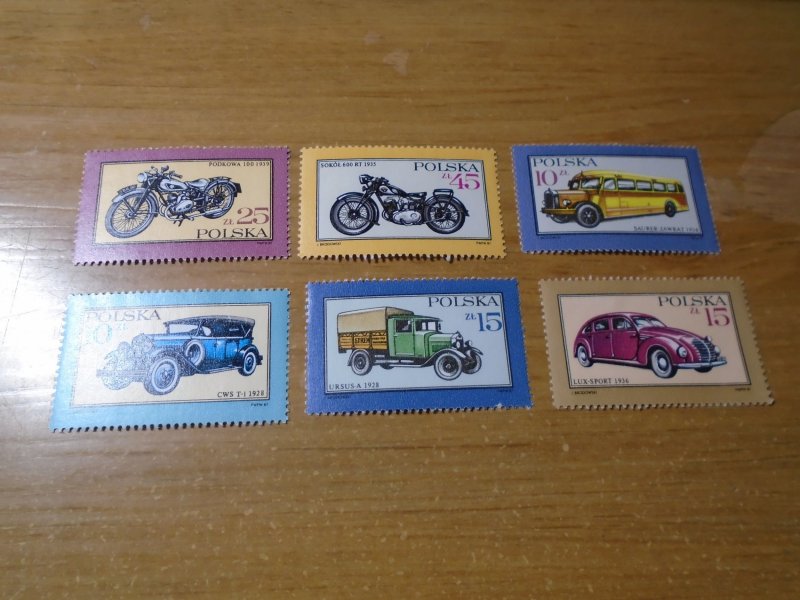 Poland  #  2798-2803  MNH   Modern Cars & Motorcycle