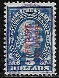 USA RC13, $5 Liberty Revenue, used, F-VF