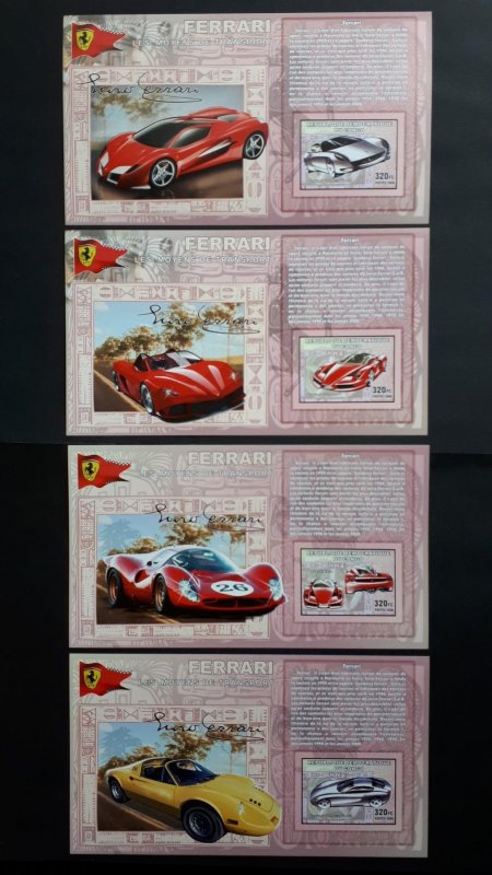 Ferrari cars - Congo 2006 - sheet + complete set of 4 ss imperf ** MNH