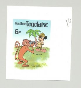 Togo #1069, Disney, Monkey 1v. 4-margin imperf essay