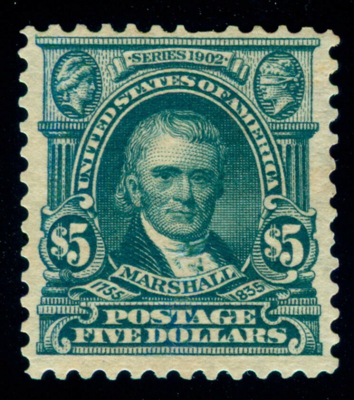 MOMEN: US STAMPS #313 MINT OG H $5 MARSHALL LOT #35216