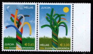 Greece Scott 2254 MNH** Europa 2006 pair