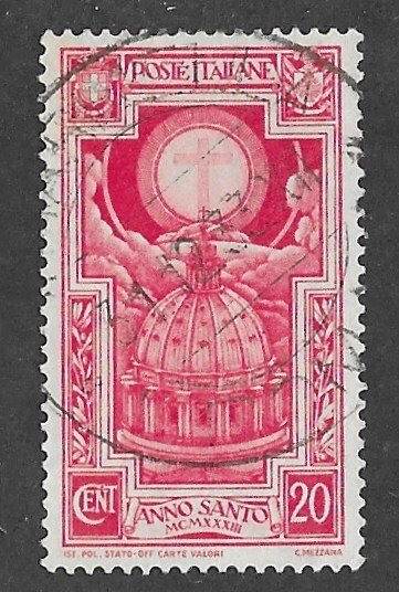 Italy # 310 St. Peter's Dome   20c  1933  (1)  Used