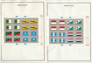 United Nations Stamp Collection, Mint NH Flags, #544-569 Sheets 1989, JFZ