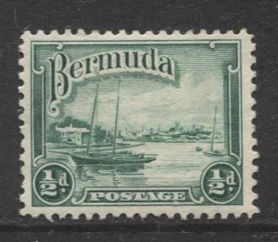 Bermuda - Scott 105 - Hamilton Harbor - 1936 - MLH - Single - 1/2d Stamp