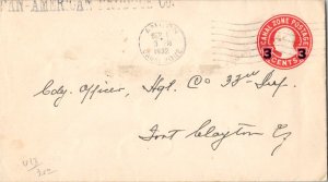 Canal Zone 2c Goethals Envelope Overprinted 3 1932 Ancon, Canal Zone to 33rd ...