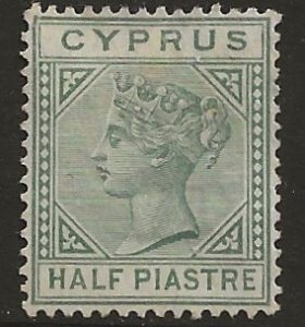 Cyprus 19 1882 half p.  fine mint hinged