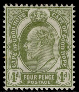 SOUTH AFRICA EDVII SG75, 4d olive green, M MINT. Cat £21.