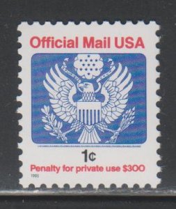 United States,  1c Official  (SC# O143) MNH