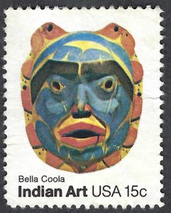 United States #1837 15¢ Indian Art - Bella Coola (1980). Used.