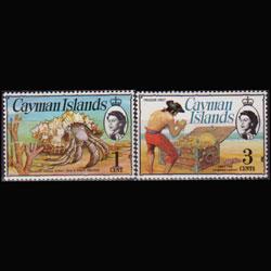 CAYMAN IS. 1975 - Scott# 331-2 Crab Etc. 1-3c NH