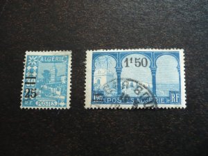 Stamps - Algeria - Scott# 69,74 - Used Part Set of 2 Stamps