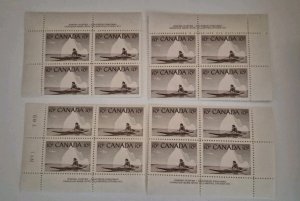 Canada 1955 Eskimo Hunter #351 MS Of Plate #1 MNH