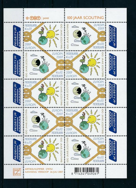 [16661] Netherlands Niederlande 2007 Europa Scouts Scouting MS MNH # 2514-15