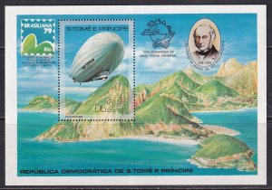 St. Thomas & Prince (1979) #519 MNH; UPU, Zeppelin.