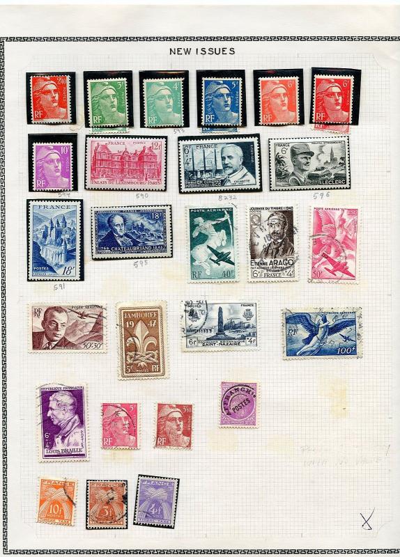 FRANCE LOT V  OF MINT & USED STAMPS AS SHOWN 