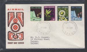 Papua New Guinea #241-44 (1967 Hydroelectricity set)  addressed cachet FDC (#2)