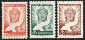 Paraguay Sc #589-591 Mint Hinged