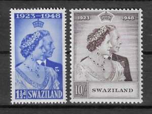SWAZILAND 1948 SG 46/47 MNH