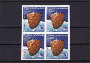 MADAGASCAR 1999 SPACE First Letters Block of (4( Imperforated mnh.vf