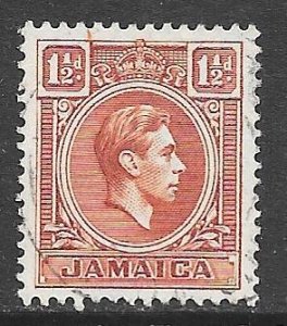 Jamaica 118: 1.5d George VI, used, F-VF
