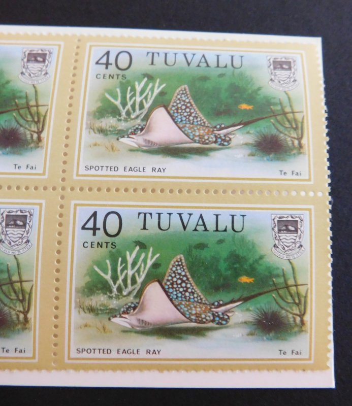 Tuvalu 101 104 106 108 Complete Booklet Marine Life Fish MNH 1979