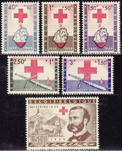 Belgium - 1959 - Scott #B641-46 - MNH - Red Cross