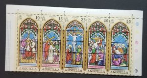 ANGUILLA 1972 - EASTER CRUCIFIXION STAINED GLASS - MINT  MNH OG Stamp Set z8225