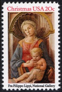 SC#2107 20¢ Madonna & Child Single (1984) MNH