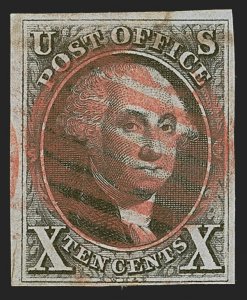 MOMEN: US STAMPS # 2 IMPERF USED SOUND VF LOT #F 1786