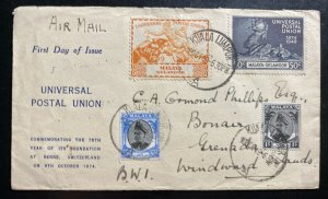 1949 Kuala Lumpur Malaya First Day Cover To Grenada Universal Postal Union UPU