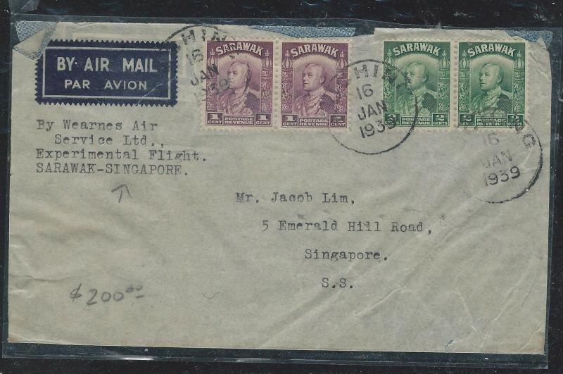 SARAWAK (P0701B) 1939 WEARNES AIR SERVICE EXPERIMENTAL FLIGHT TO SINGAPORE