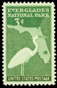 Everglades Florida One PACK OF TEN 3 Cent Postage Stamps Scott 952