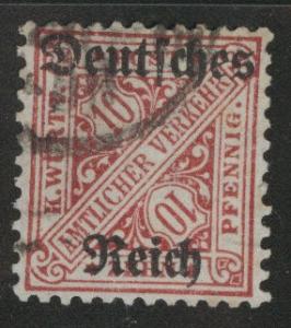 Germany State Wurttemberg Scott o177 Used official