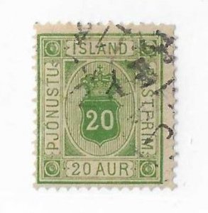 Iceland Sc #08 20aur used FVF