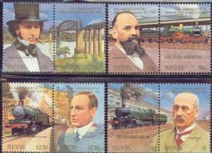 NEVIS 438-41 MNH 1985 Railway Engineers