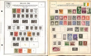 Ireland Stamp Collection on 5 Minkus Pages, 1922-1957 (2 Sets Pgs) (BI)