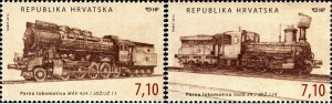 Croatia 2012 MNH Stamps Scott 850a-b Locomotives Trains Railways