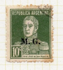 Argentina 1931-36 Early Official MG Optd Issue Fine Used 10c. 188394