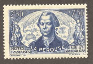 France Scott B129 Unused LHOG - 1942 Count de La Pérouse - SCV $1.25