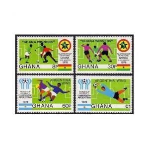 Ghana 665-668,669.Mi 771-774,Bl.78. African Cup,Ghana WINNERS.Argentina-1978.