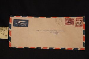 South Africa 196 & 209 on cover Johannesburg to W. Norfolk VA (#1337)