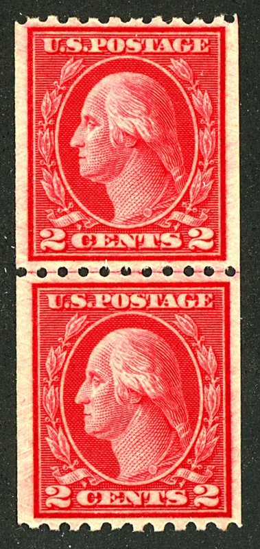 U.S. #488 MINT LINE PAIR OG LH