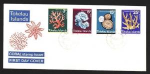 TOKELAU 1973 Corals commem FDC................................89451