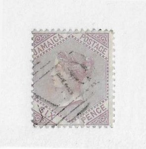 Jamaica Sc #11 6p violet used with 'A40' cancel VF