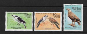 BIRDS - MALAGASY  #631-3 MNH