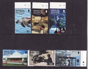 Bermuda-Sc#812-17- id9-unused NH set-Aquarium, Museum & Zoo-2001-