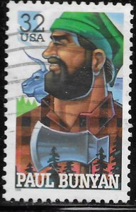 US #3084 used.  Folk Heroes. Paul Bunyan.  Nice.