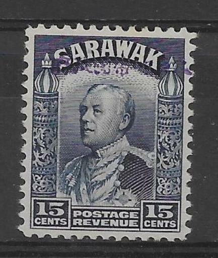 SARAWAK-JAP.OCC. SGJ16 1942 15c BLUE MTD MINT